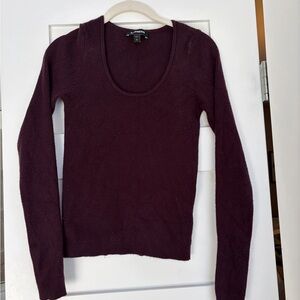 Express Women's Purple Scoop Neck Sweater